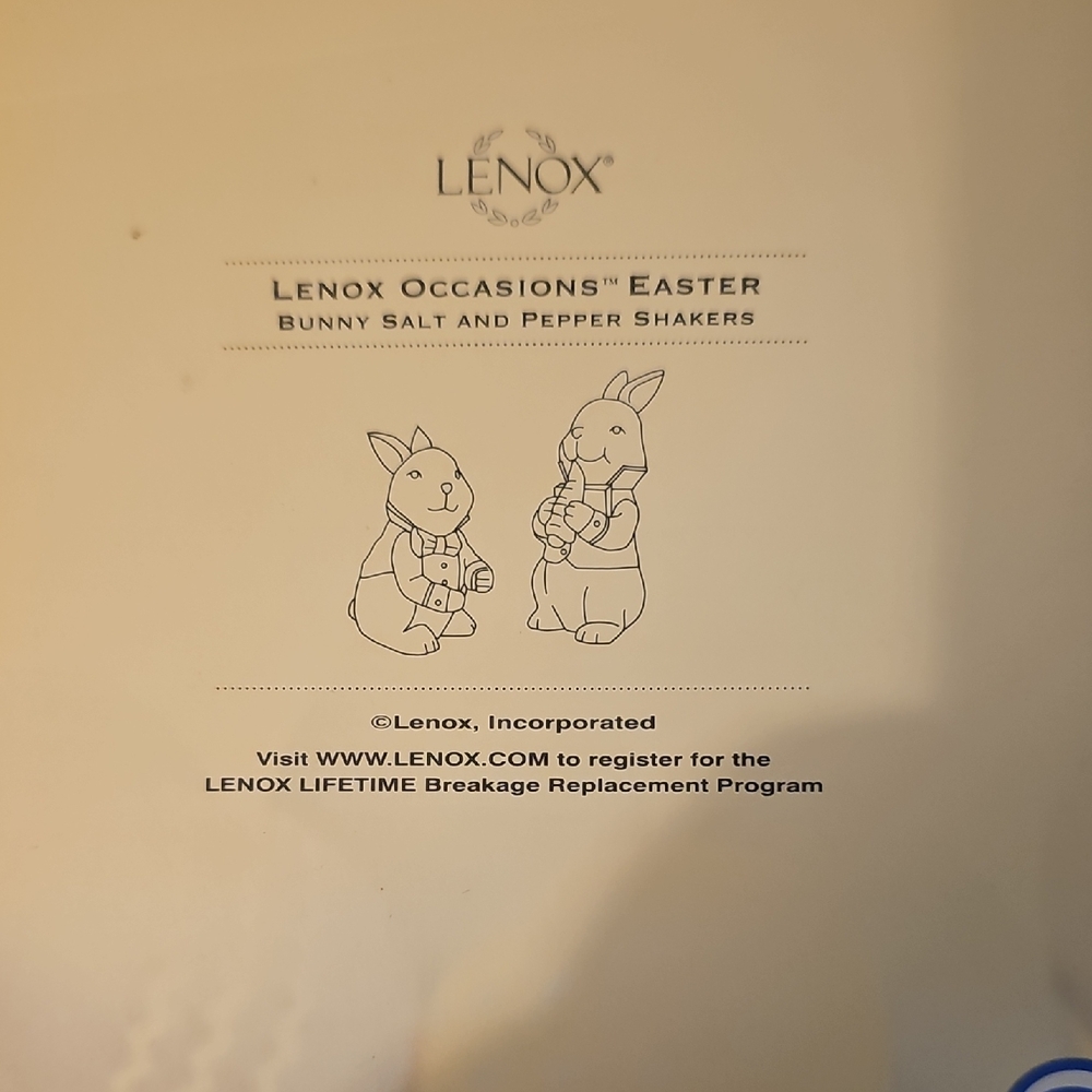 Lenox Occasions Easter Bunny Shakers